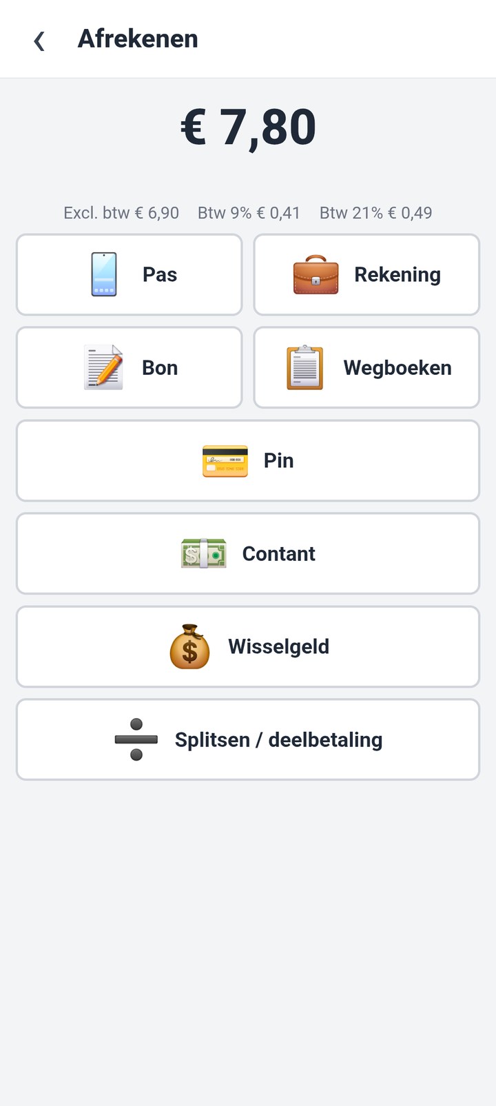 Afrekenen op de telefoon