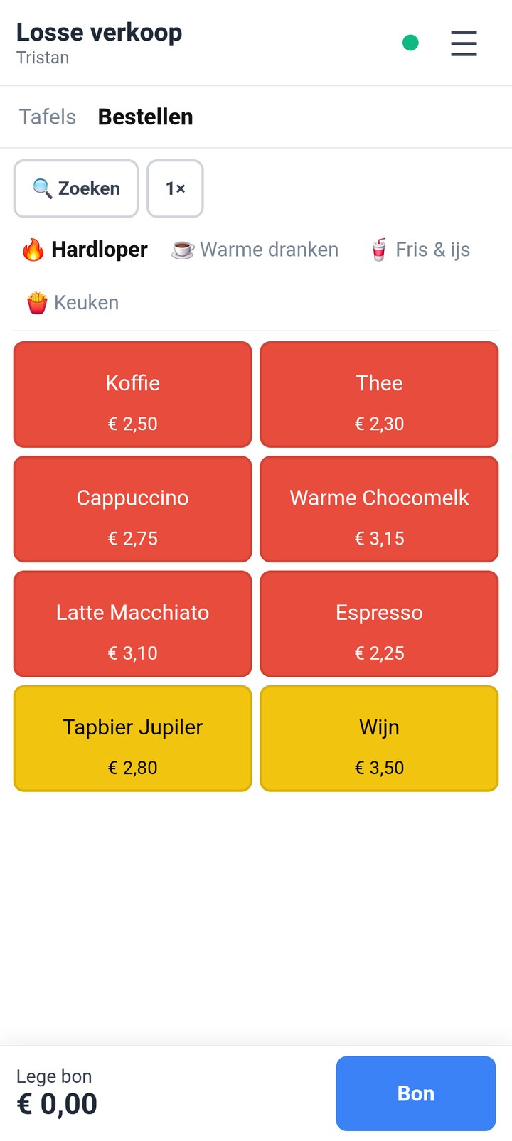 Bestellen op de telefoon
